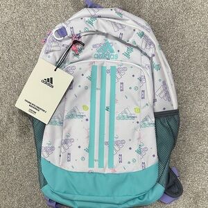 Adidas Youth Teal and Purple Backpack new with tags